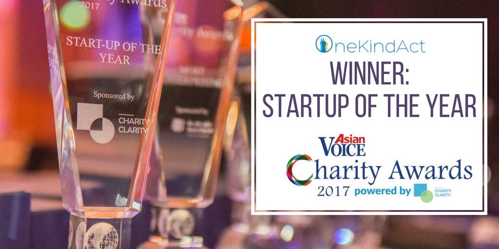 Charity Awards - One Kind Act - Startup of the Year Winner